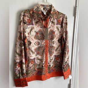 NWT Vintage Rachel Zoe Bohemian long sleeve top